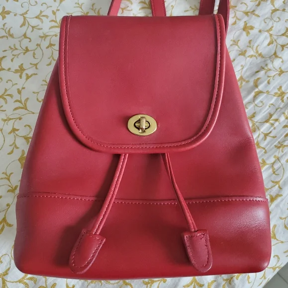 Coach | Bags | Vintage Coach Daypack Red Mini Backpack  display picture 1